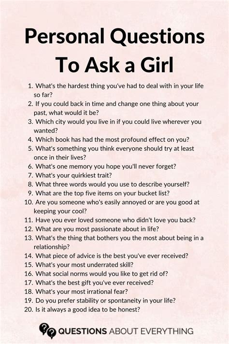 150 questions to ask a girl|100 questions to ask a girl to get to know her better